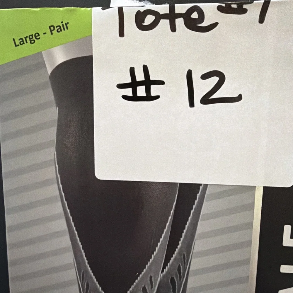 P-TEX Pro Knit Compression Calf Sleeves Black Gray Large Pair RN 104141